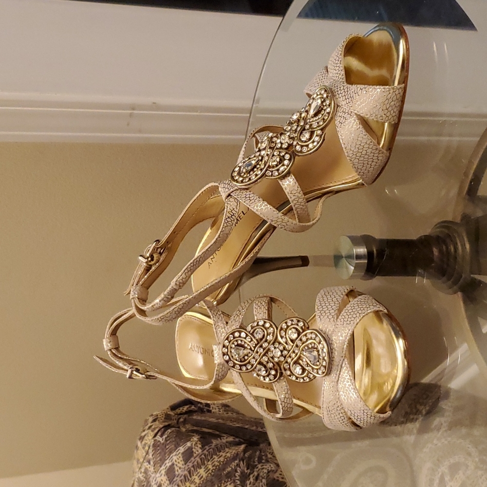 Antonio Melani Rhinestone Embellished Heels